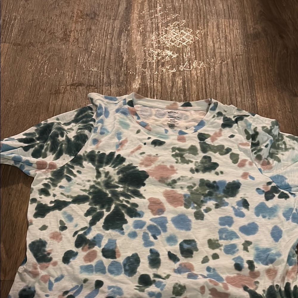 Sonoma Tie-Dye Long Sleeve Tee - Green, Blue, Pink